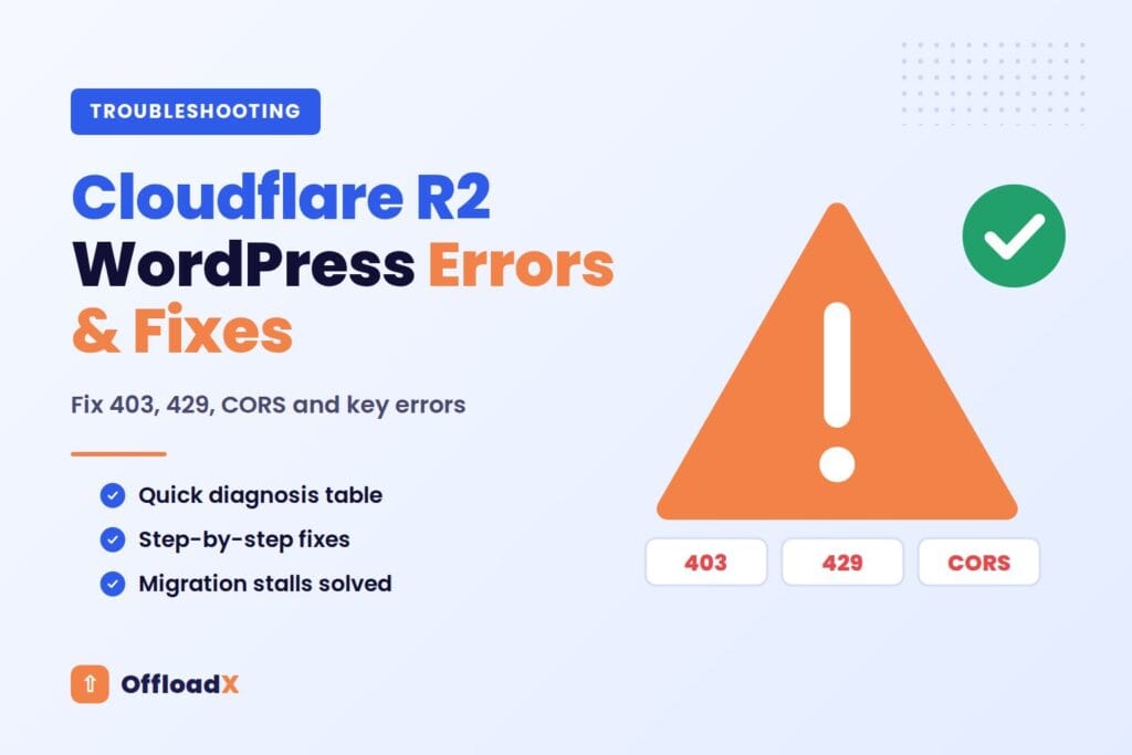 Cloudflare R2 WordPress errors and fixes: 403, 429 and CORS