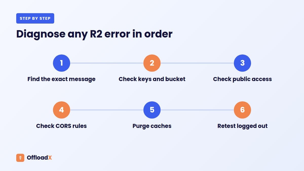 Cloudflare R2 WordPress errors: Diagnose any R2 error in order