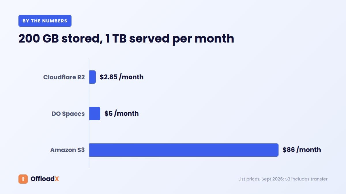 DigitalOcean Spaces WordPress: 200 GB stored, 1 TB served per month