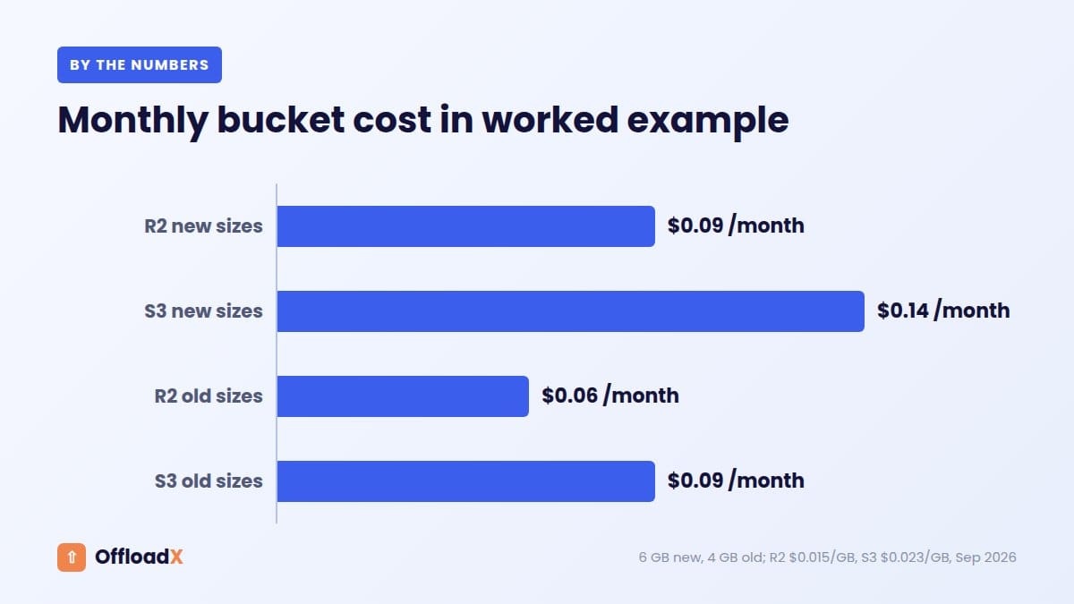 regenerate thumbnails: Monthly bucket cost in worked example