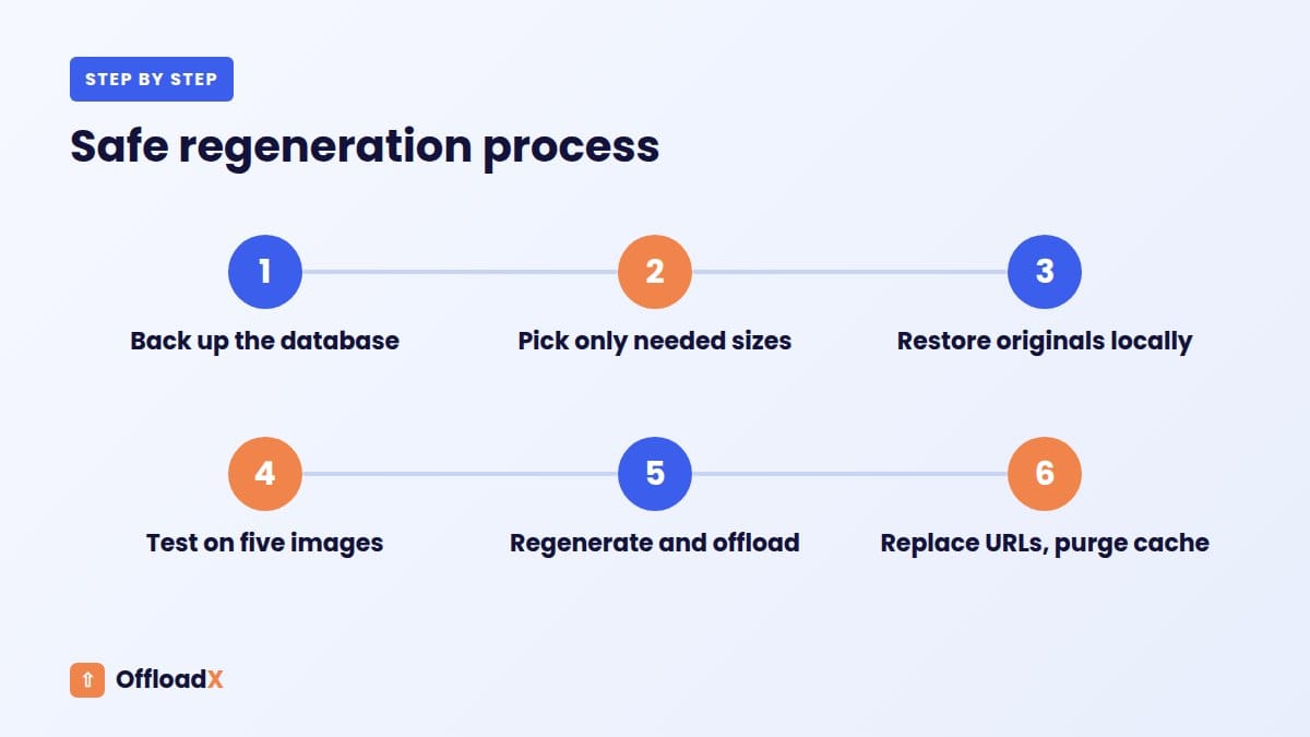 regenerate thumbnails: Safe regeneration process