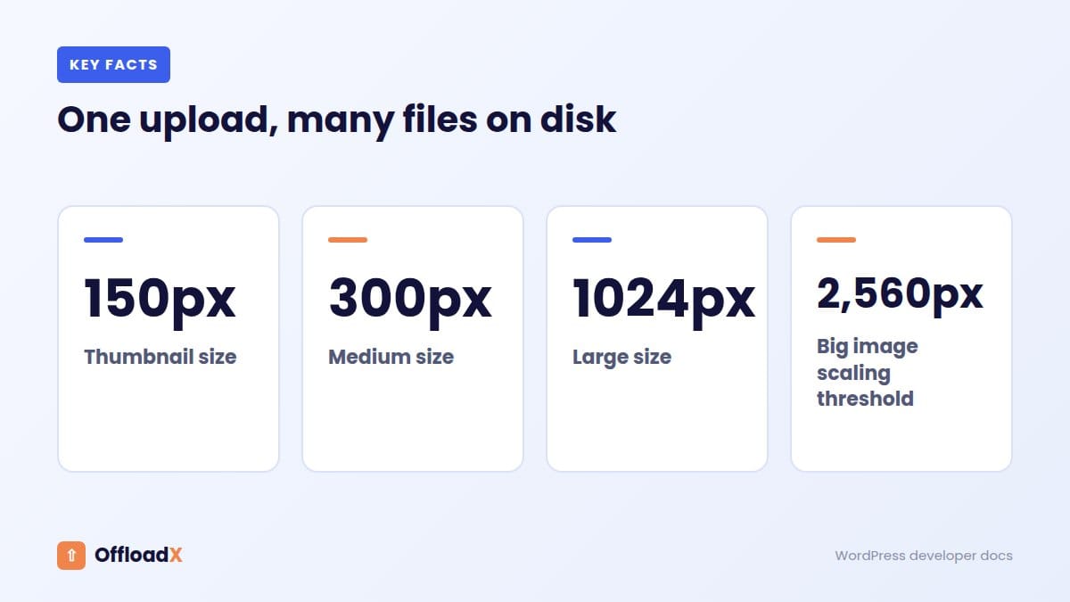 WordPress site running out of disk space: One upload, many files on disk